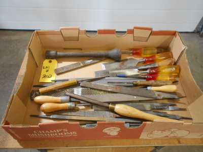 FILES, RASPS, WOOD CHISELS