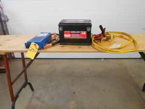 KIRKLAND BATTERY, BOOSTER CABLES, ULTRA-PRO BATTERY TESTER