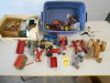 TOY TRACTORS & IMPLEMENTS, BARN & GREENHOUSE