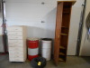 LOCKER, 9 DRAWER CABINET, SMALL STEEL BARRELS