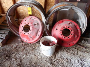 2 MASSEY FERGUSSON RIMS & LUGS