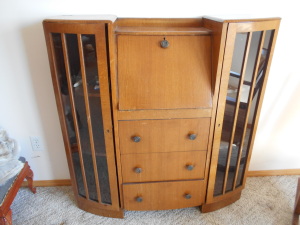 ANTIQUE PULL-OUT DESK/CABINET