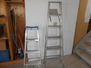 2 ALUMINUM STEP LADDERS