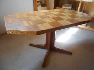 Wooden Table with Parquet Top