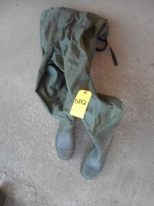 SIZE 12 HIP WADERS - LIKE NEW