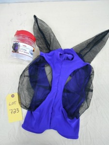 New 'Pro Choice' Lycra Fly Mask - Horse size, purple