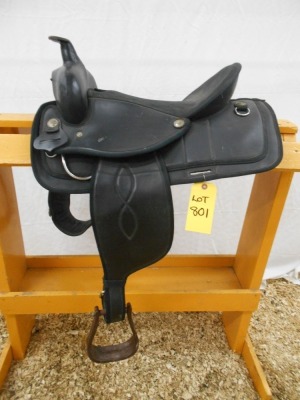 16" Black 'Derby Original' Western Saddle with Neoprene Cinch