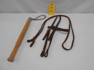 Leather Headstall with Reins & Twitch