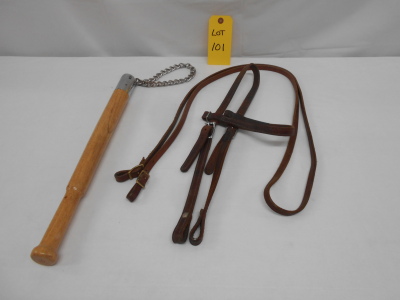 Leather Headstall with Reins & Twitch