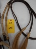 Fancy Leather One Ear Headstall With Reins - 3