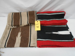 2 Navajo Saddle Blankets
