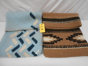 2 Wool Saddle Blankets
