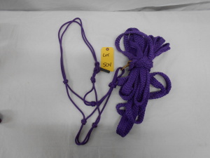 Purple Rope Halter & Lunge Line