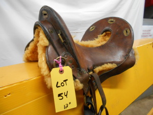 12" Antique Military Saddle