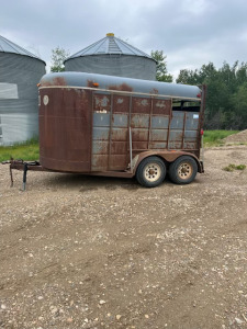 91 TRAIL RITE 14' STOCK TRAILER