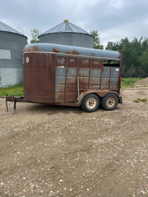 91 TRAIL RITE 14' STOCK TRAILER